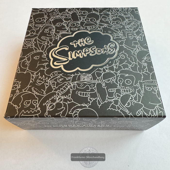  Tuvalu / 2 Dollars Elizabeth II (Homer Simpson) 2021 FM-Frankfurt Feinsilber: 62,2g   