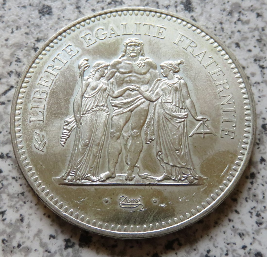  Frankreich 50 Francs 1974, Anlaufspuren   