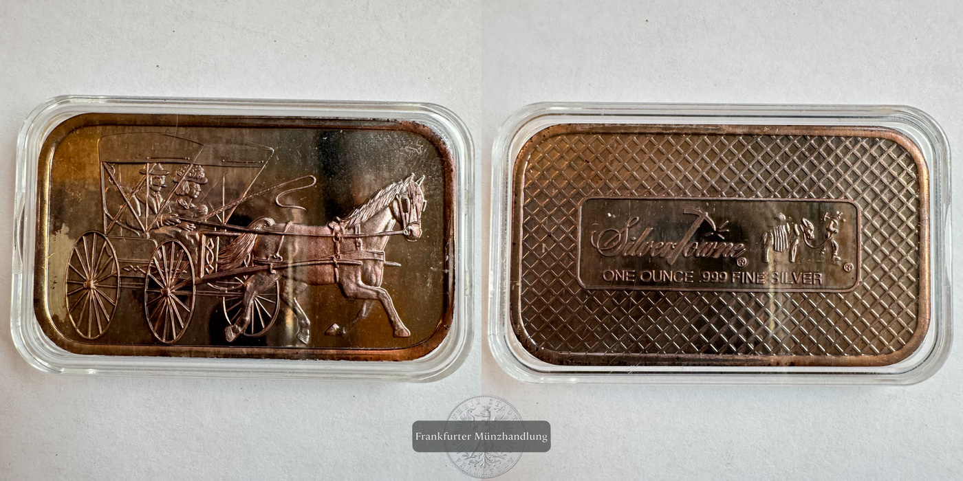  USA / 1oz Silberbarren SilverTowne 0.999er FM-Frankfurt Feinsilber: 31,1g   