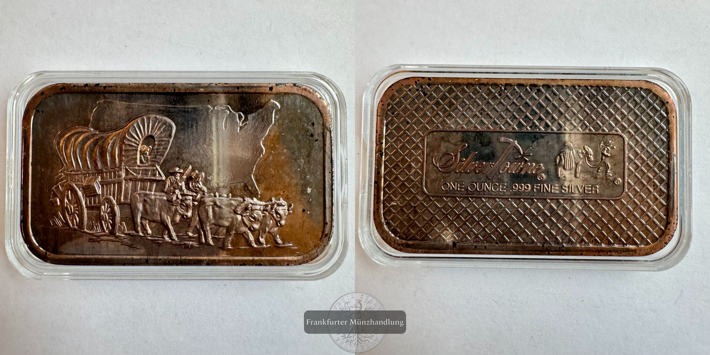 USA / 1oz Silberbarren SilverTowne 0.999er FM-Frankfurt Feinsilber: 31,1g   
