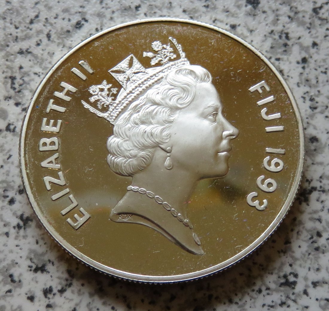  Fiji 10 Dollar 1993, PP offen/berührt   