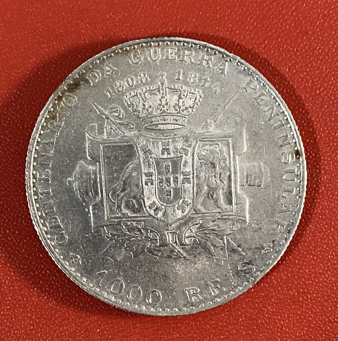  PORTUGAL - 1.000 RÉIS - 1910 - PENINSULAR WAR - SILVER   
