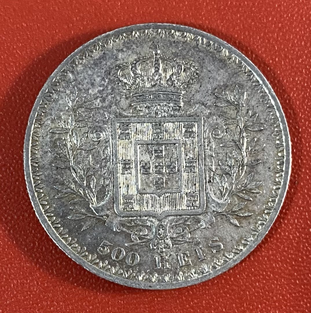  PORTUGAL - 500 RÉIS- 1908 - SILVER - 916,6%   