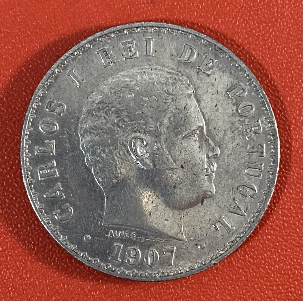 PORTUGAL - 500 RÉIS- 1907 - SILVER - 916,6%