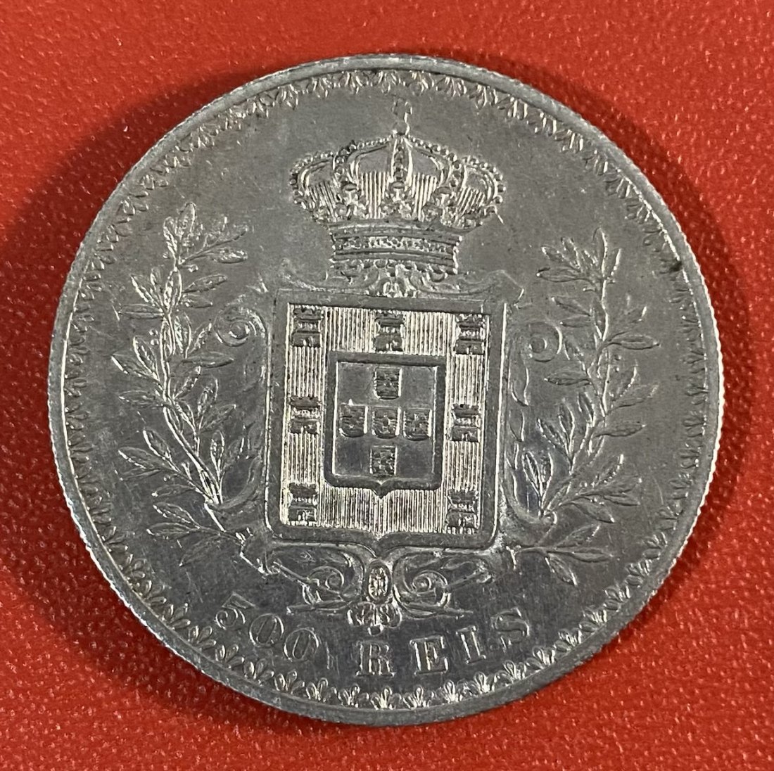  PORTUGAL - 500 RÉIS- 1899- E SILVER - 916,6%   