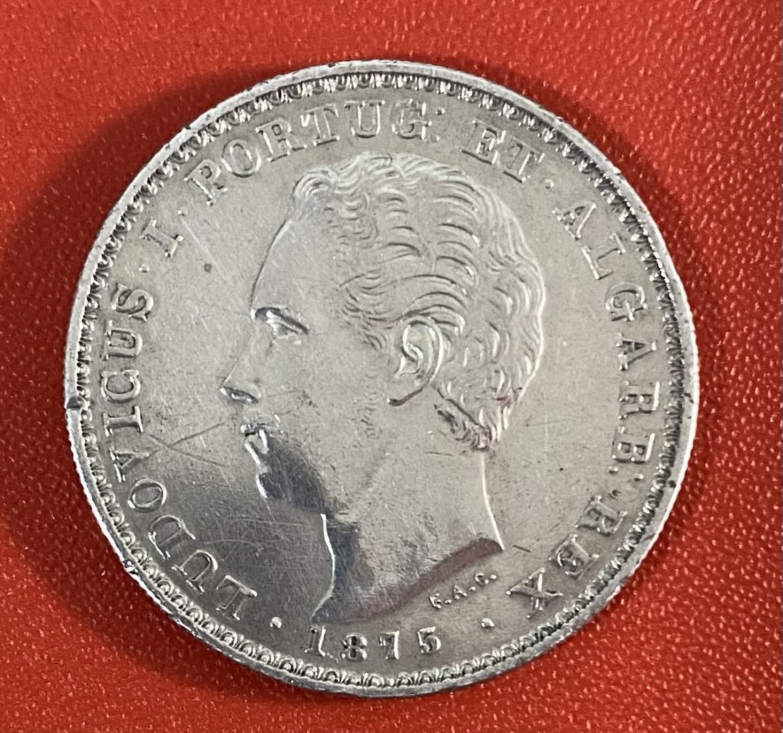  PORTUGAL - 500 RÉIS -1875 - SILVER - 916,6%   