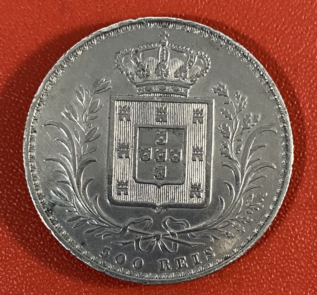  PORTUGAL - 500 RÉIS -1875 - SILVER - 916,6%   