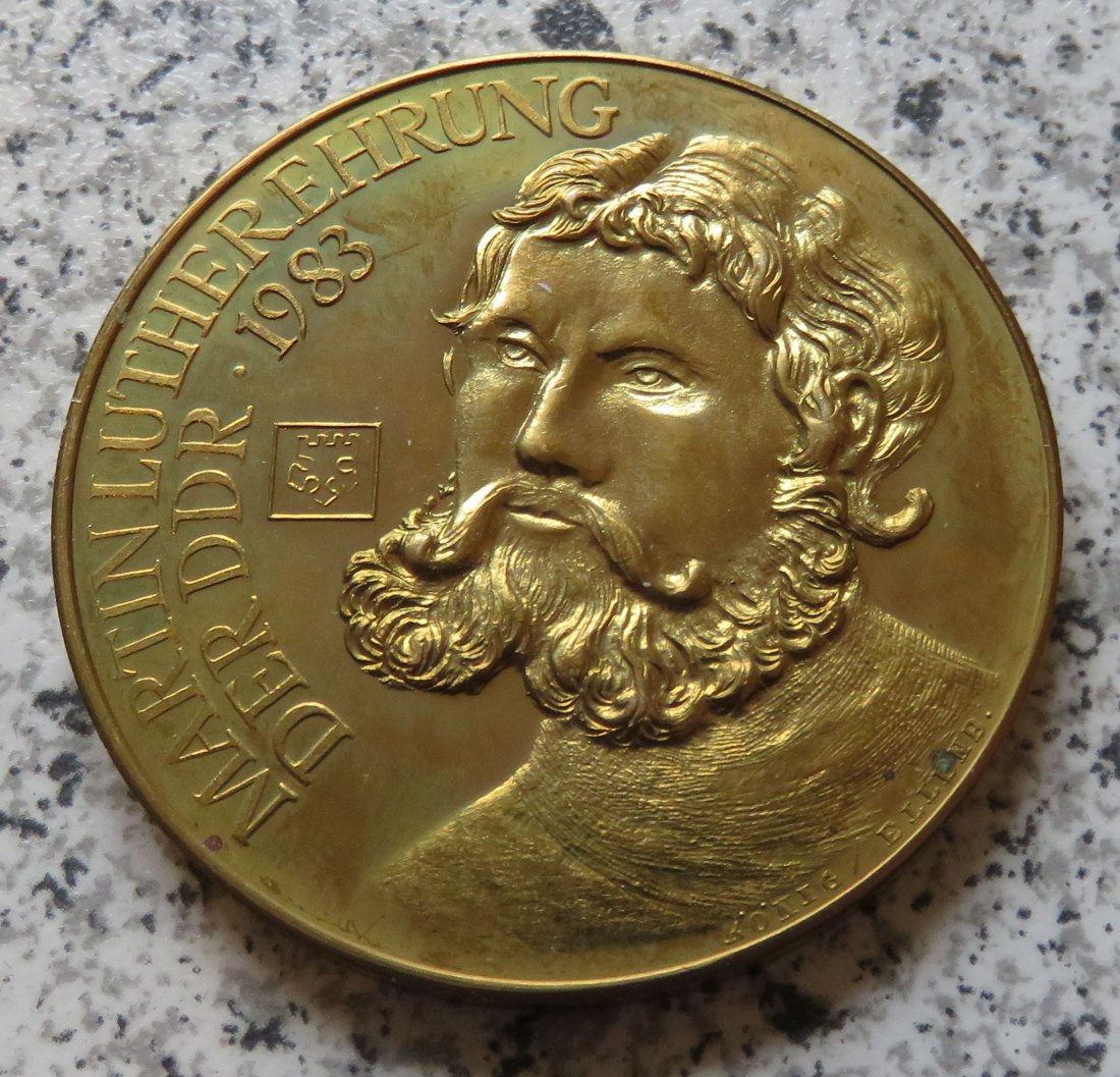  Lutherehrung 1983 / Nachbildung Mühlhäuser Groschen von 1525   