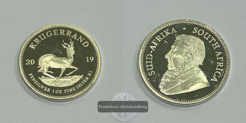  Südafrika 1 Krugerrand 2019 FM-Frankfurt Feinsilber: 31,1g   