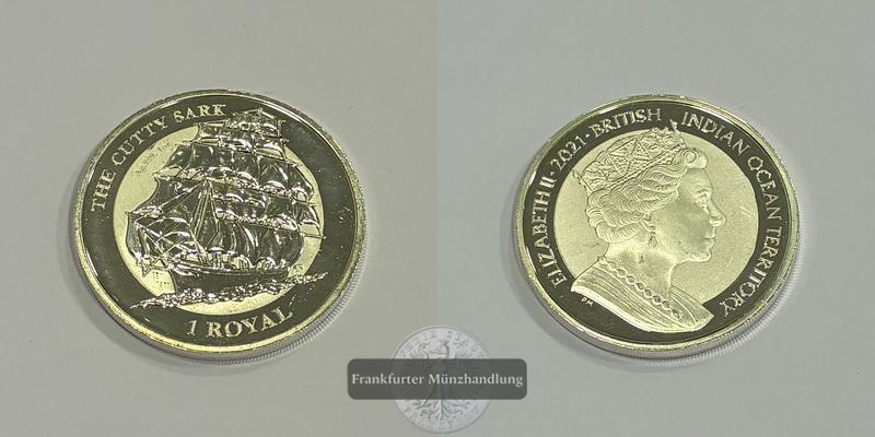  Großbritannien 1 Royal 2021 The Cutty Sark FM-Frankfurt Feinsilber: 31,1g   