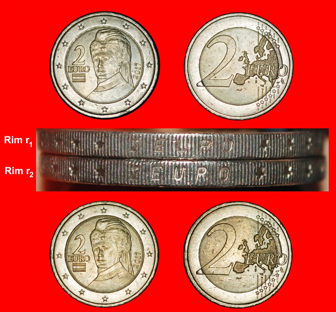  ⰏSUTTNER 1843-1914:AUSTRIA★2 EUROS 2017★NON-PHALLIC 2008-2025★2 DISCOVERY COINS★LOW START★NO RESERVE   