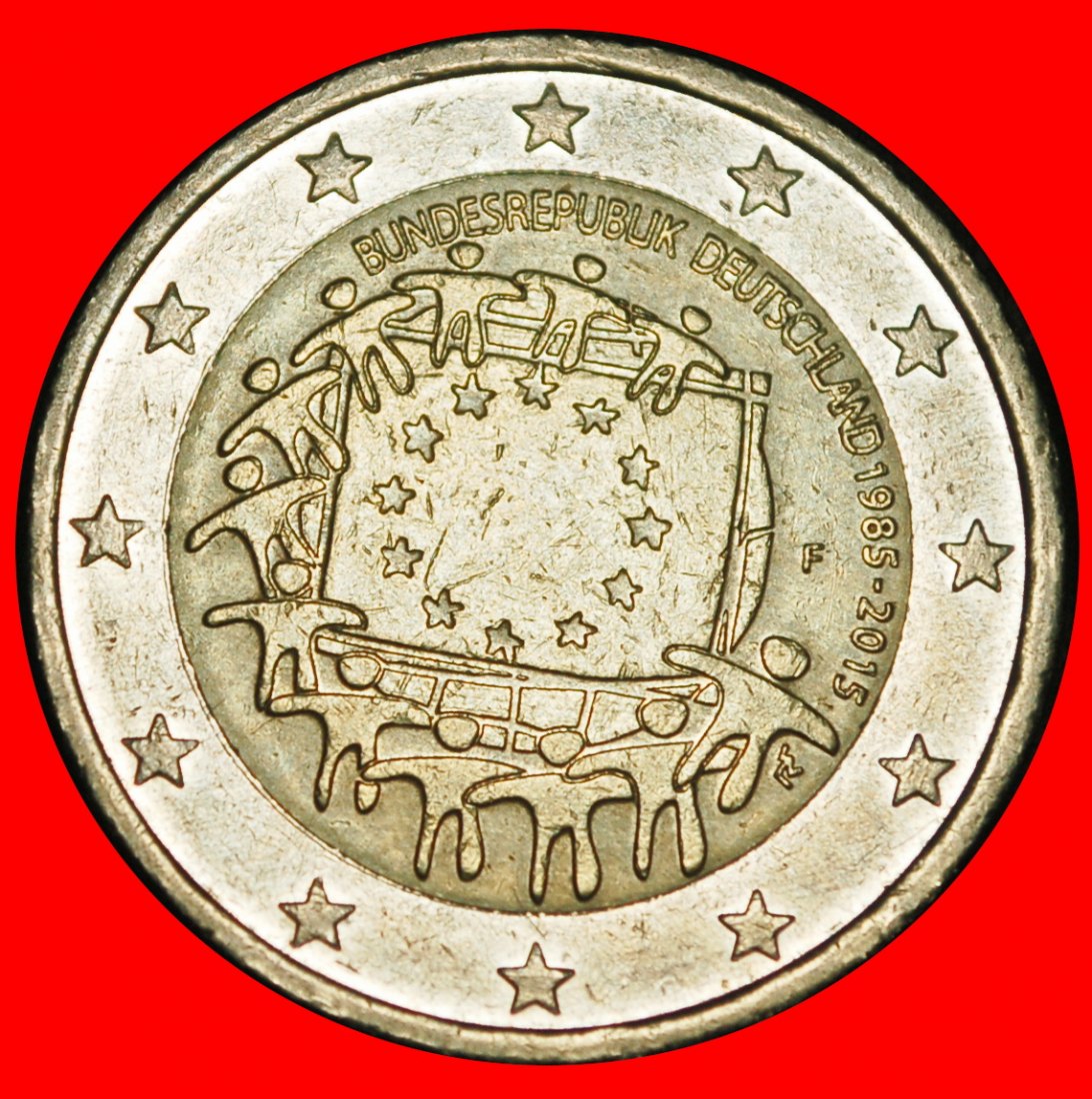  Ⰿ FLAG: GERMANY ★2 EUROS 1985-2015F BADEN-WUERTTEMBERG! NON-PHALLIC 2008-2025!★LOW START ★NO RESERVE   