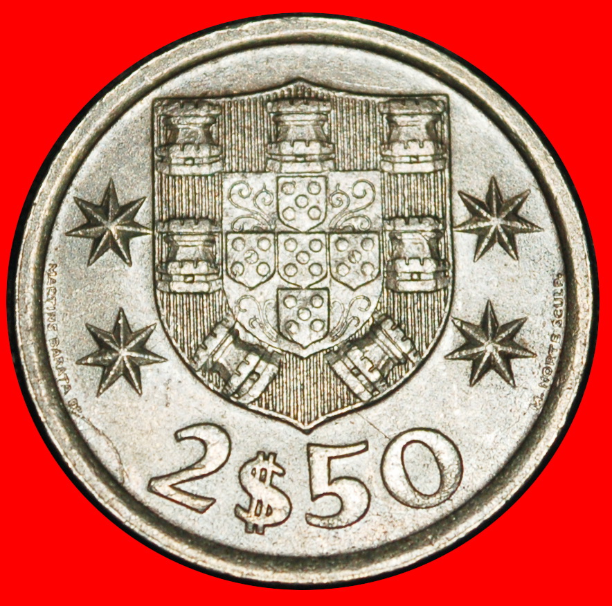  Ⰿ 2 SOLD 25 SILVER BEZANTS (1963-1986): PORTUGAL ★2.50 ESCUDOS 1974 SHIP! ★LOW START ★NO RESERVE   