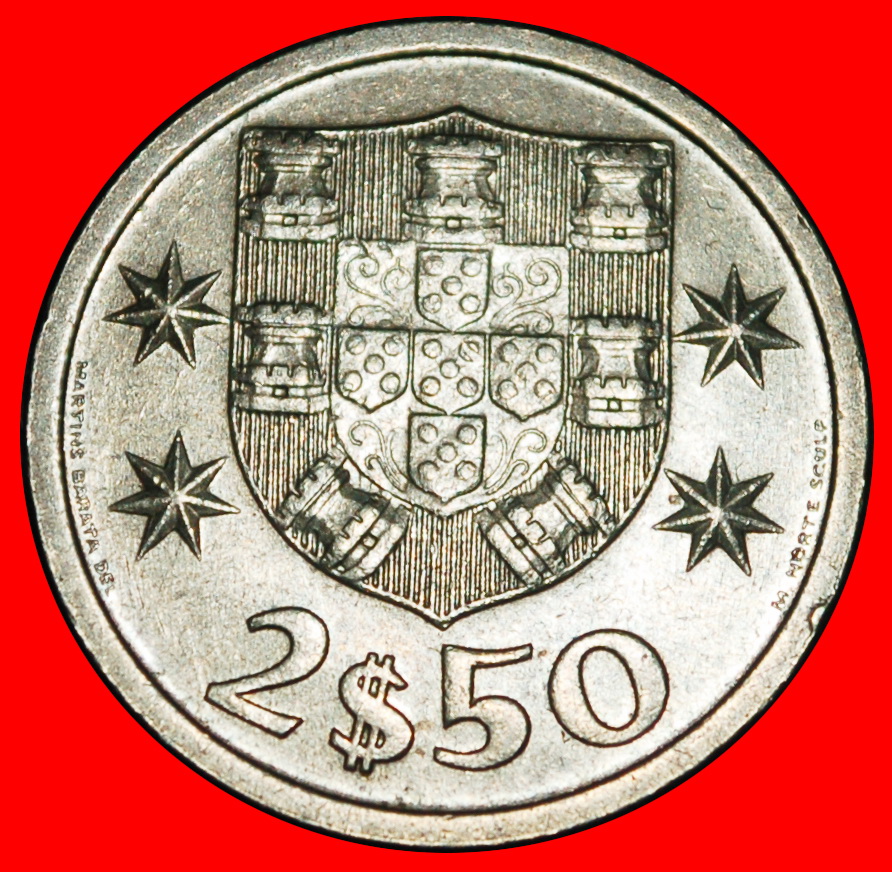  Ⰿ 25 SILVER BEZANTS (1963-1986): PORTUGAL ★ 2.50 ESCUDOS 1983 SHIP! UNC LUSTRE★LOW START ★NO RESERVE   