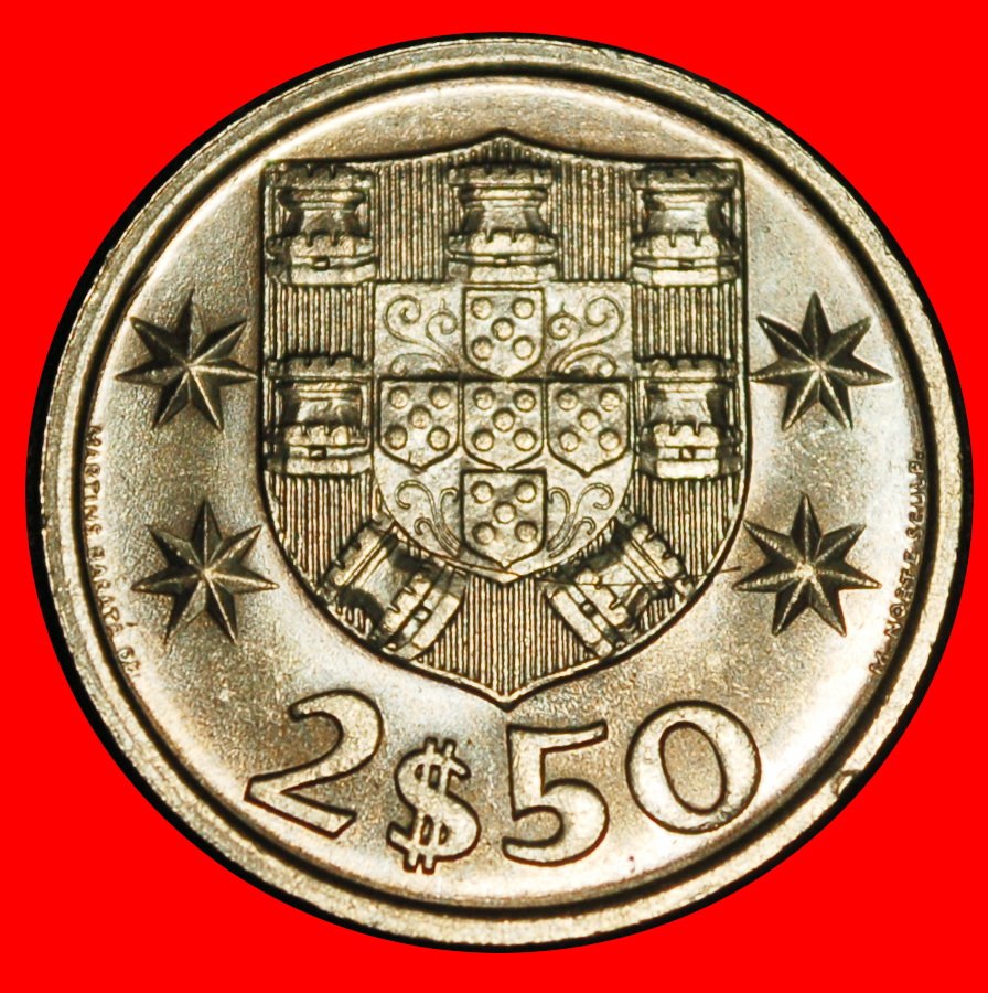  Ⰿ 2 SOLD 25 SILVER BEZANTS (1963-1986): PORTUGAL ★ 2.50 ESCUDOS 1984 SHIP! UNC★LOW START ★NO RESERVE   