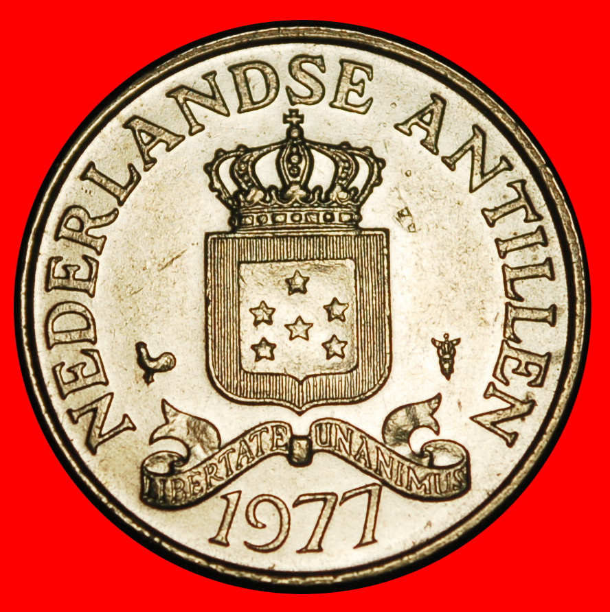  Ⰿ WITH ARUBA 1971-1985:NETHERLANDS ANTILLES★25 CENTS 1977! JULIANA (1948-1980)★LOW START ★NO RESERVE   