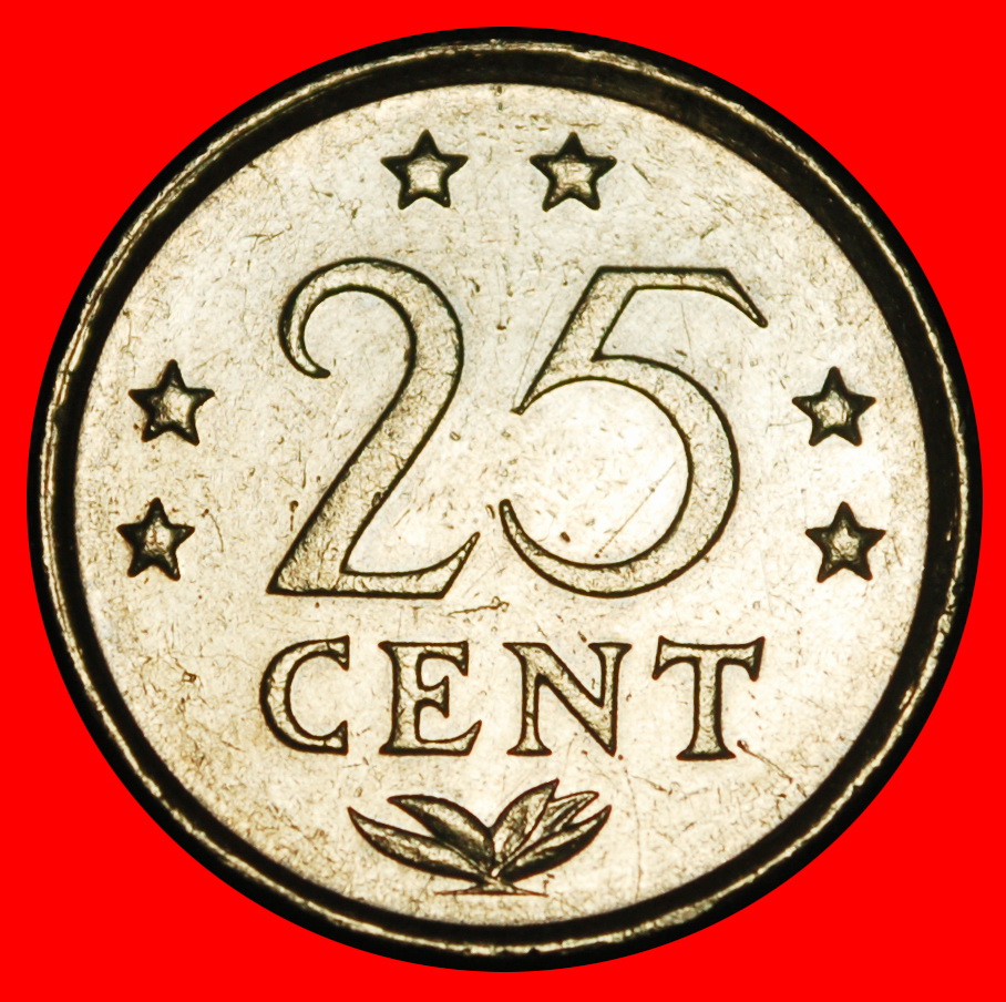 Ⰿ WITH ARUBA 1971-1985:NETHERLANDS ANTILLES★25 CENTS 1982! JULIANA (1948-1980)★LOW START ★NO RESERVE   