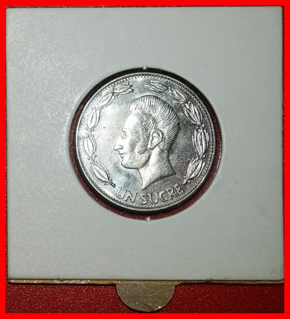  Ⰿ GERMANY (1964-1981): ECUADOR ★ 1 SUCRE 1980 ZODIAC AND SHIP DIE A! IN HOLDER★LOW START ★NO RESERVE   