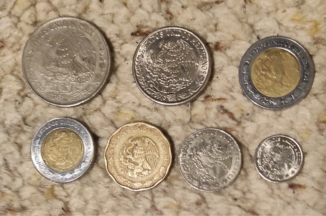  Set 258: Mexico 5 verschiedene Münzen   