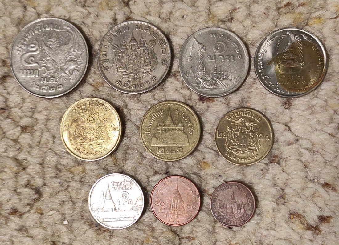  Set 529 Thailand 9 verschiedene Münzen   