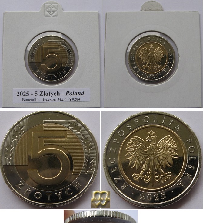  2025, Poland, a complete set of Polish standard circulation coins   