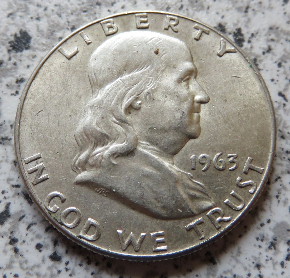 USA 1/2 Dollar 1963 D / Franklin half Dollar 1963 D   