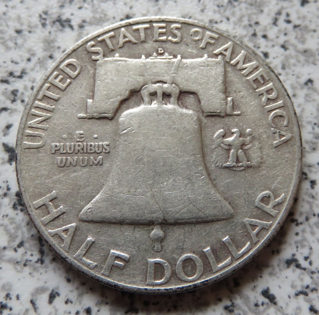  USA 1/2 Dollar 1953 D / Franklin half Dollar 1953 D   