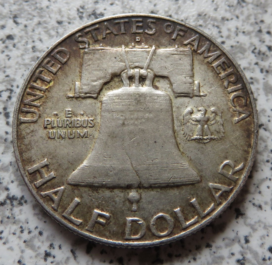 USA 1/2 Dollar 1958 D / Franklin half Dollar 1958 D   