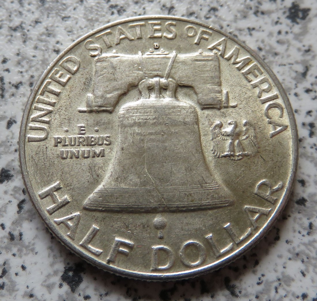  USA 1/2 Dollar 1954 D / Franklin half Dollar 1954 D   
