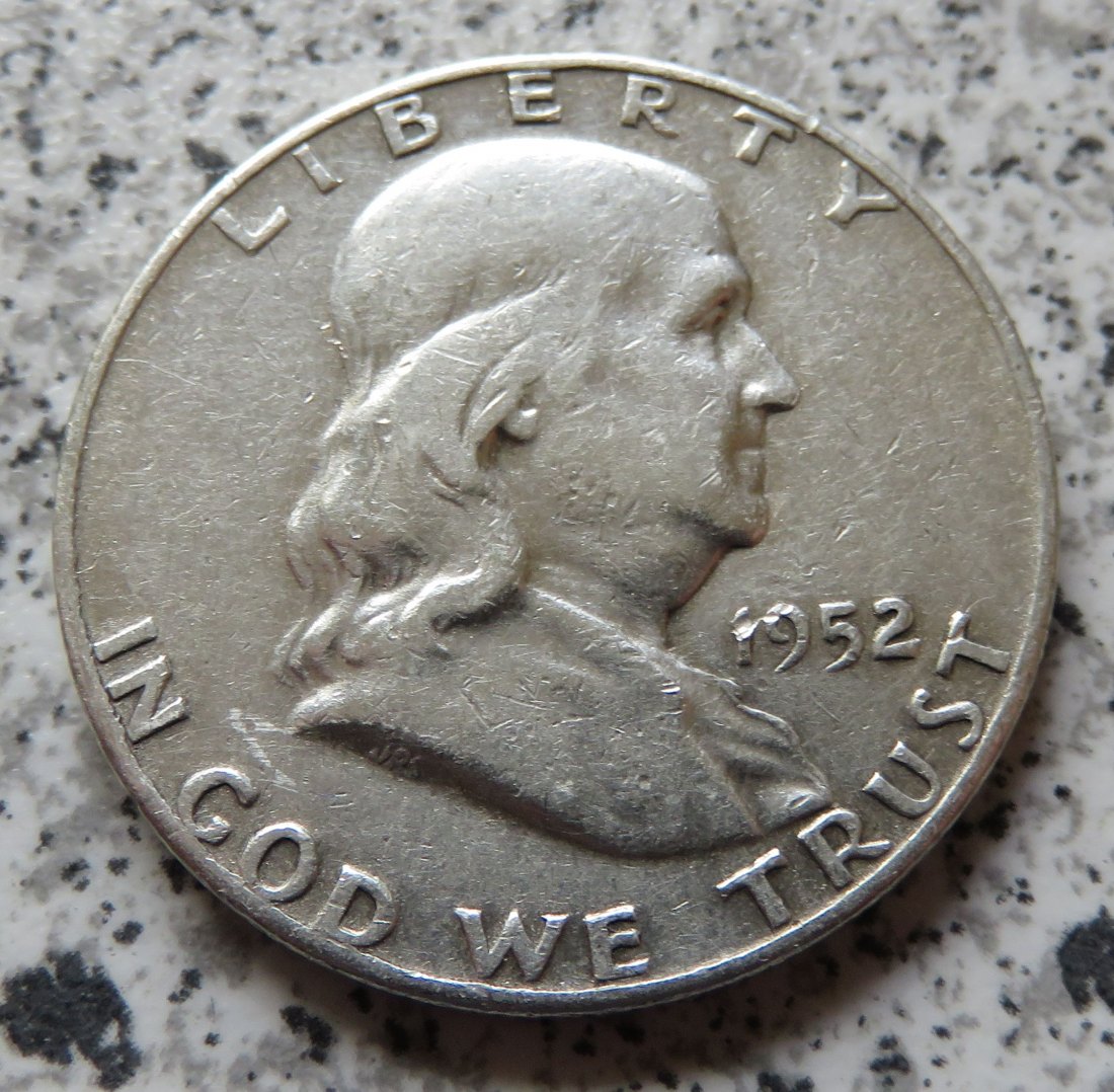  USA 1/2 Dollar 1952 D / Franklin half Dollar 1952 D   