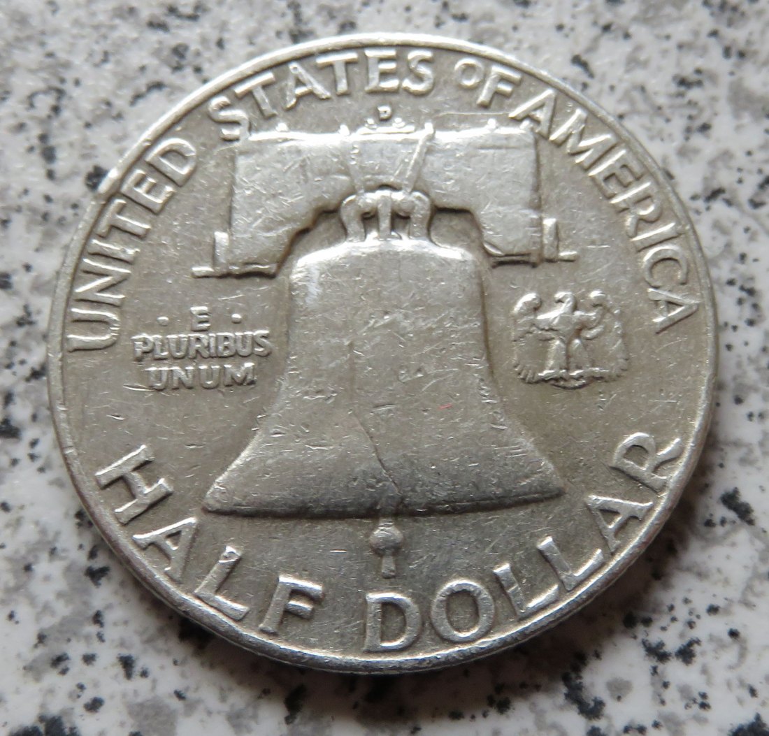  USA 1/2 Dollar 1952 D / Franklin half Dollar 1952 D   