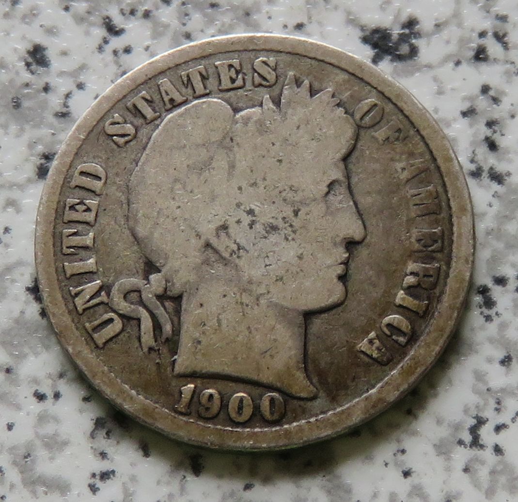  USA 10 Cents 1900 / USA 1 Dime 1900   