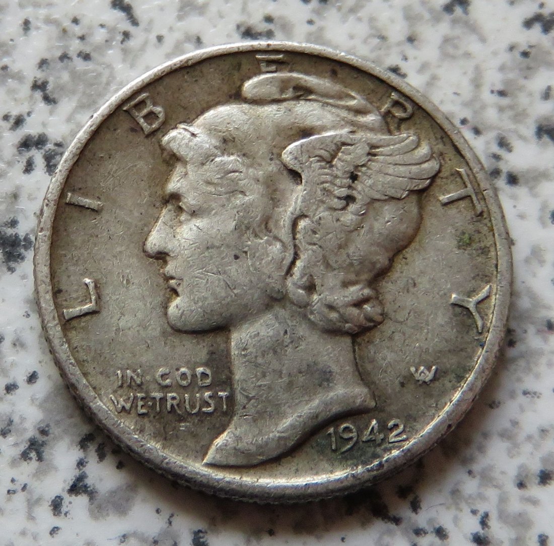  USA 10 Cents 1942 / USA 1 Dime 1942   