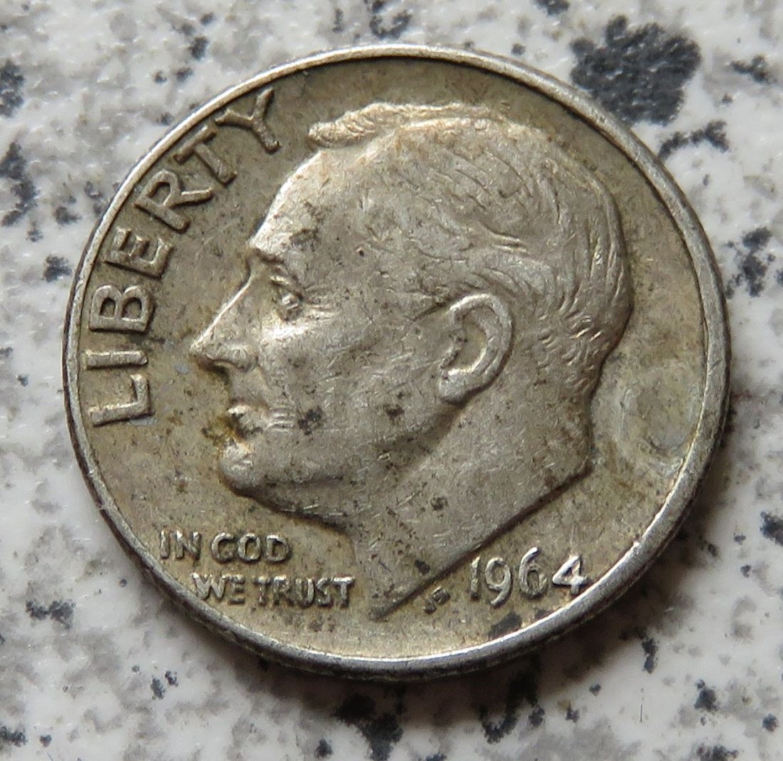  USA 10 Cents 1964 D / USA 1 Dime 1964 D   