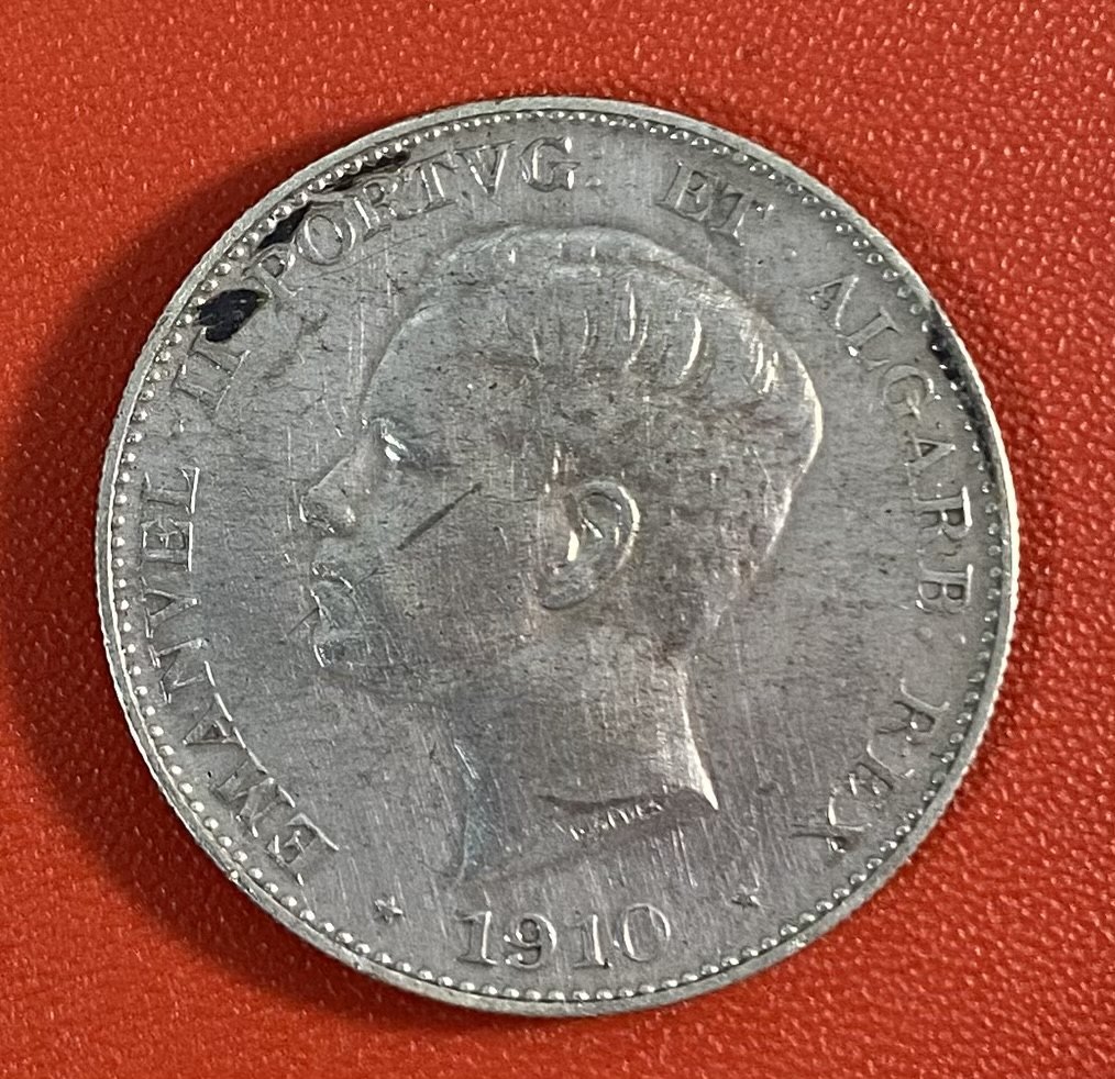  PORTUGAL - 500 RÉIS - 1910 - MARQUÊS DE POMBAL - SILVER - RARE   