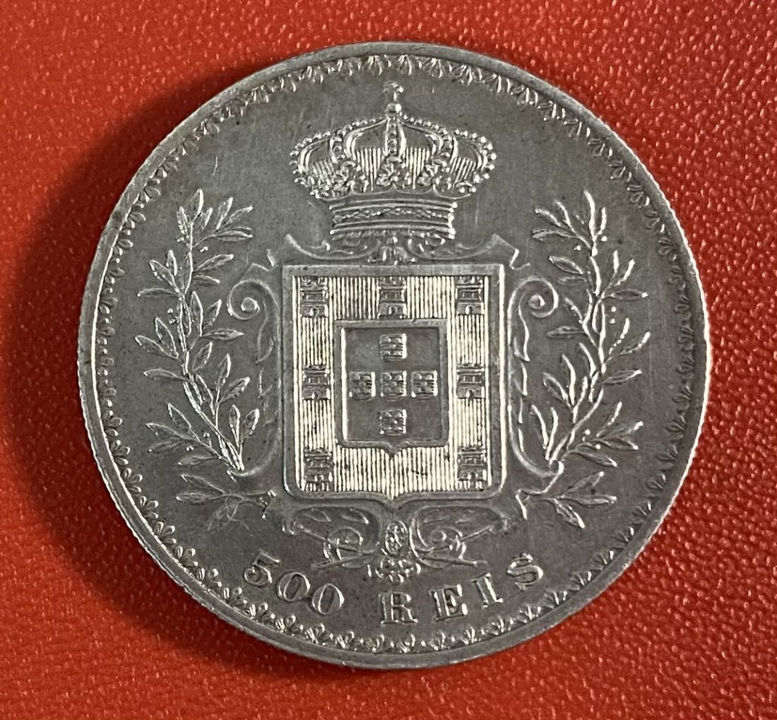  PORTUGAL - 500 REIS - 1893 - SILVER   