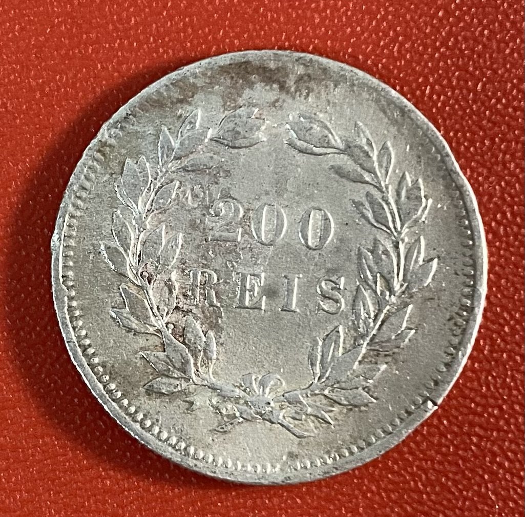  PORTUGAL - 200 REIS - 1891 - SILVER   