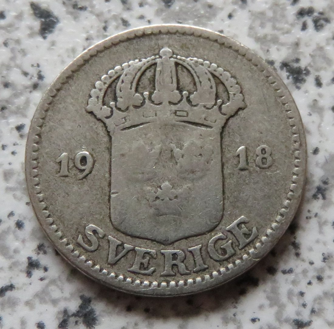  Schweden 25 Öre 1918   