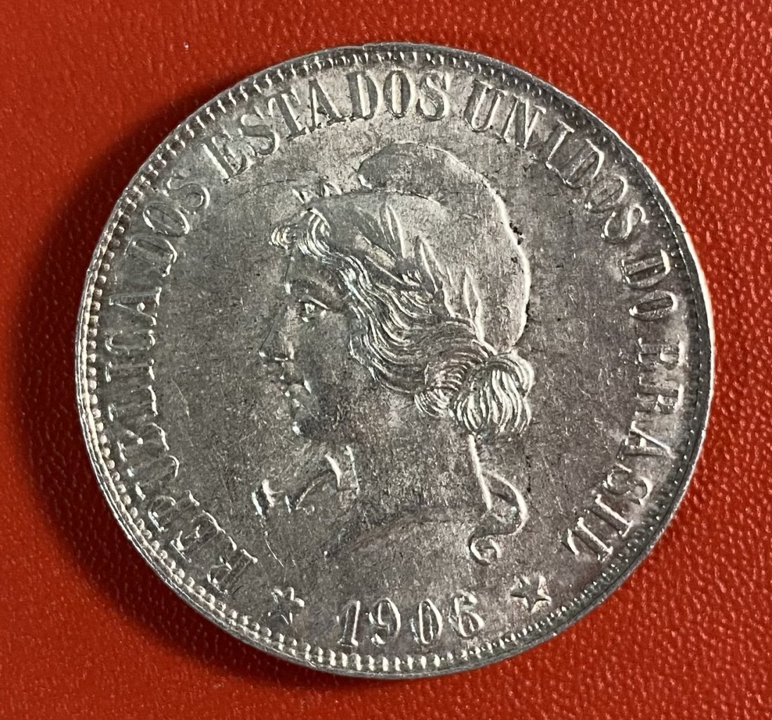  BRASIL - 2.000 REIS - 1906 - SILVER   
