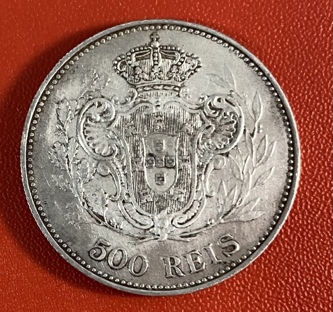  PORTUGAL - 500 RÉIS- 1908 - SILVER - 916,6%   