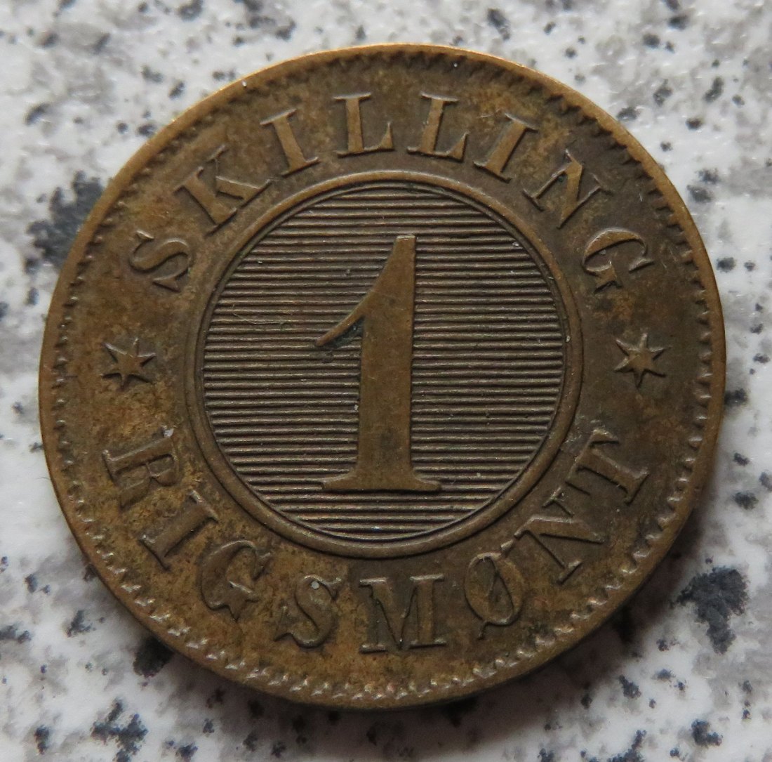  Dänemark 1 Skilling 1872   