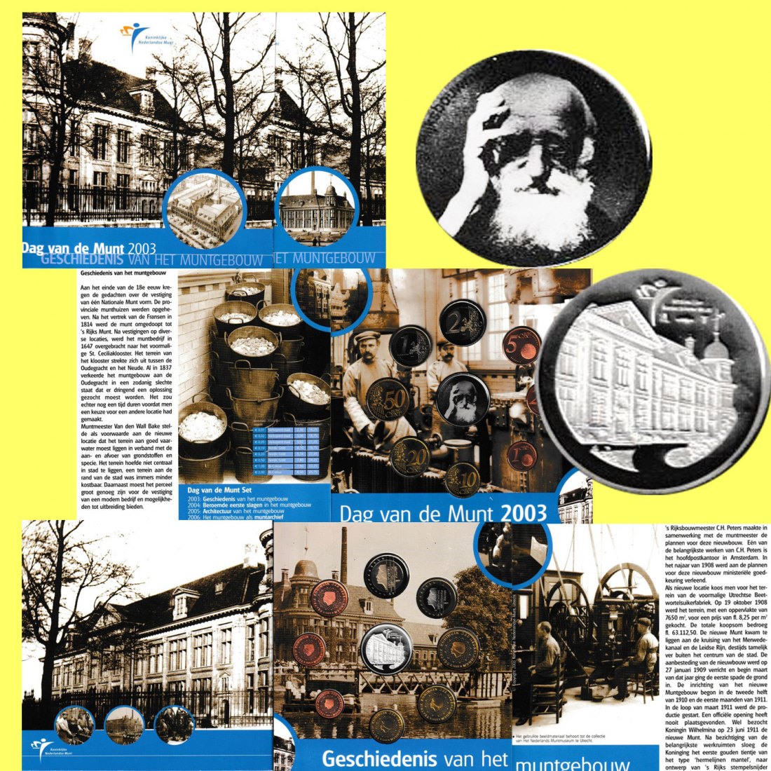  Offiz. S-KMS Niederl. *Dag van de Muntset* 2003 mit Silbermed. nur 2.003St! Schön 120,00€   