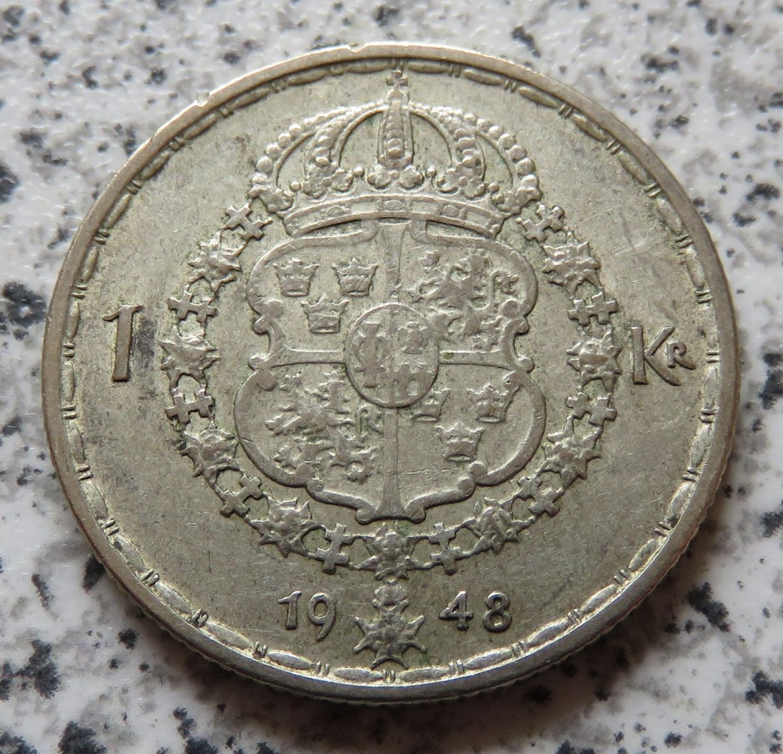  Schweden 1 Krona 1948   