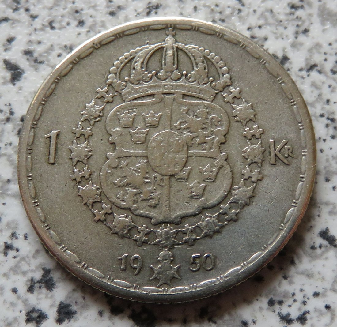  Schweden 1 Krona 1950   
