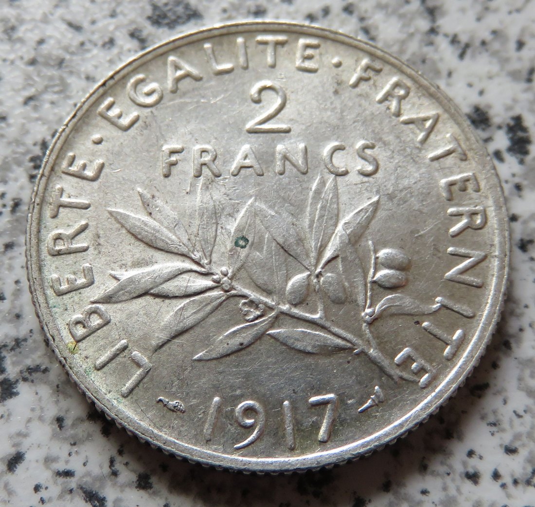  Frankreich 2 Francs 1917   