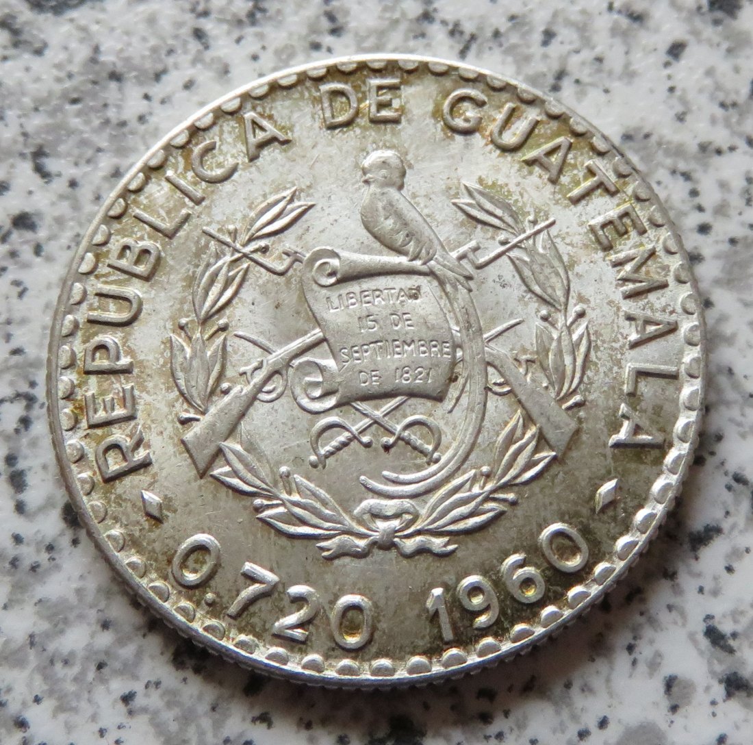  Guatemala 25 Centavos 1960   