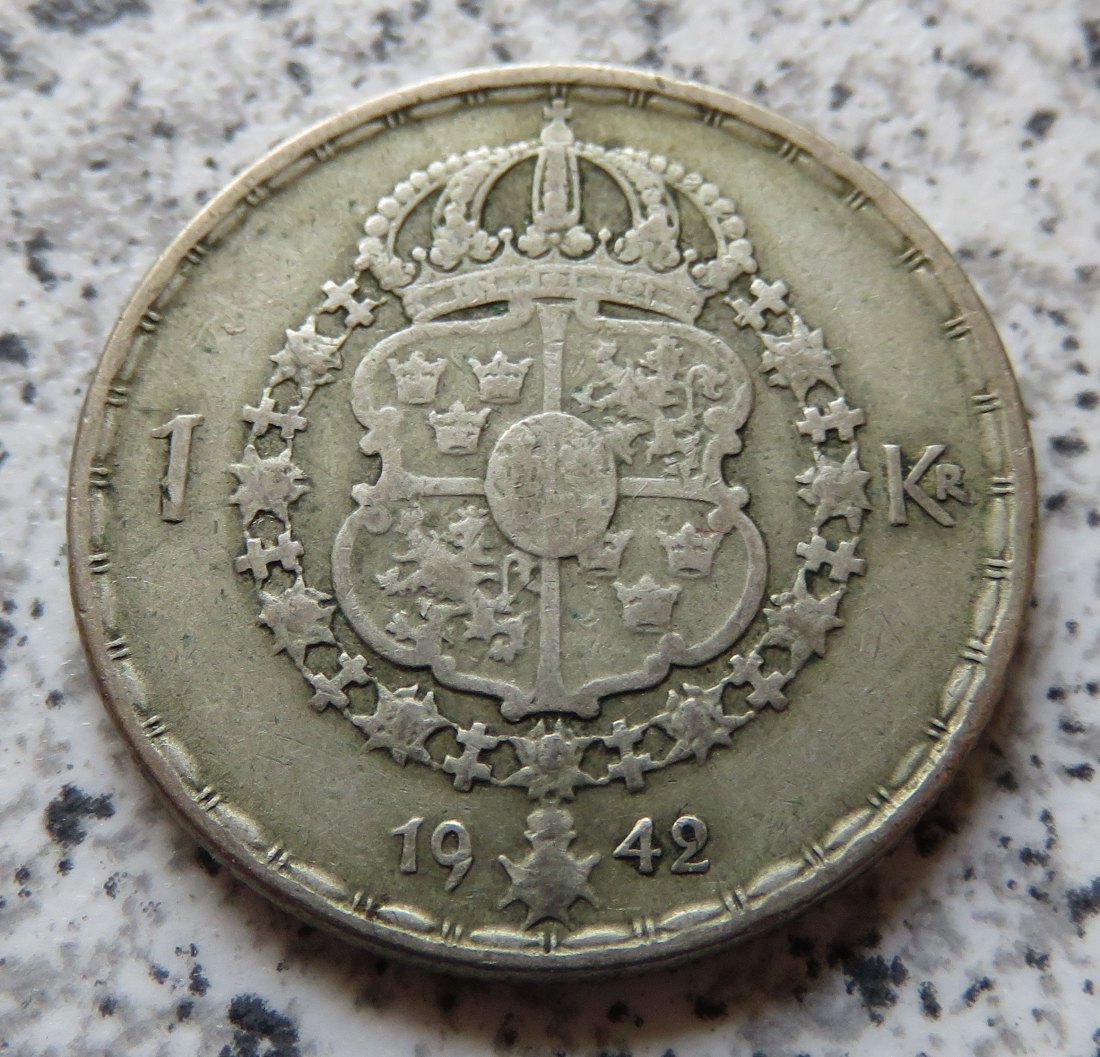  Schweden 1 Krona 1942   