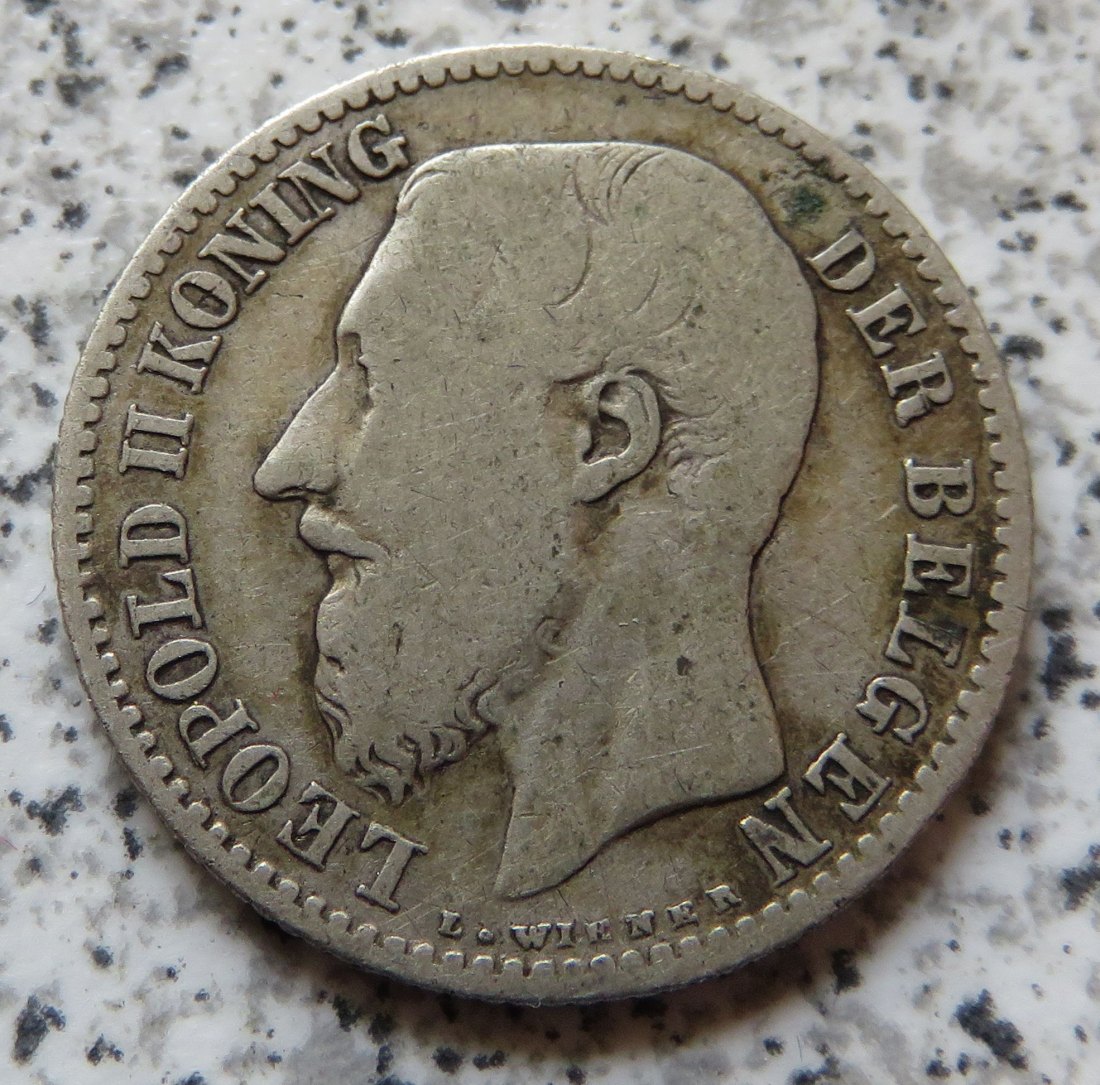  Belgien 1 Franc 1887, Belegstück   