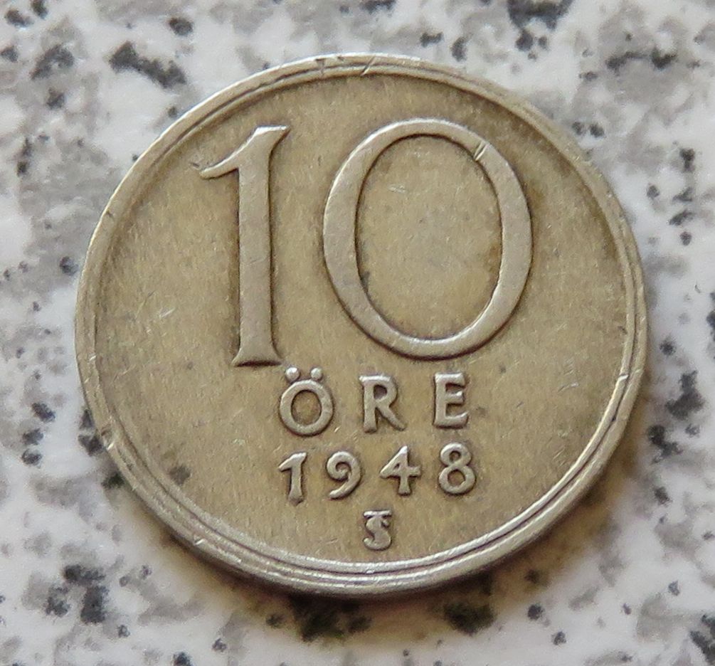  Schweden 10 Öre 1948   