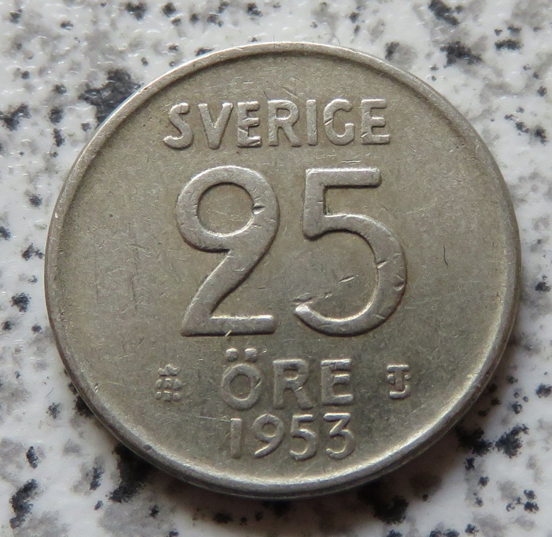  Schweden 25 Öre 1953   
